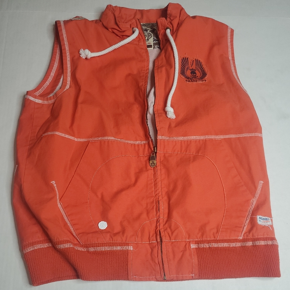 MENS Orange akademiks  fullzip outerwear fullzip outerwear vest SZ L